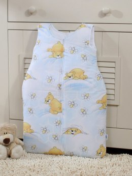 Bobono Śpiworek dla dzieci bawełniany M 6-12 mcy TOG 2.5 całoroczny miodzio niebieski