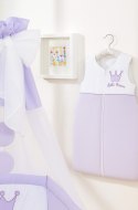 Bobono Śpiworek dla dzieci bawełniany M 6-12 mcy TOG 2.5 całoroczny ocieplany Little Prince fioletowy