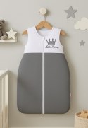 Bobono Śpiworek dla dzieci bawełniany M 6-12 mcy TOG 2.5 całoroczny ocieplany Little Princess antracyt