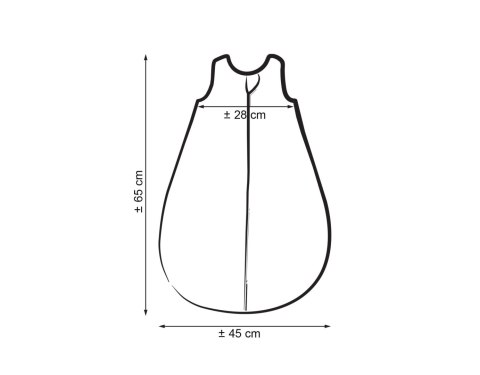 Bobono Śpiworek dla dzieci bawełniany zaokrąglony S 0-6 mcy letni TOG 1.0 - leśna delikatność
