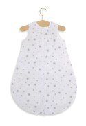 Bobono Śpiworek dla dzieci bawełniany zaokrąglony S 0-6 mcy letni TOG 1.0 - mini gwiazdki szare