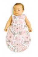 Bobono Śpiworek dla dzieci bawełniany zaokrąglony S 0-6 mcy letni TOG 1.0 - róże sepia
