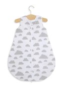 Bobono Śpiworek dla dzieci bawełniany zaokrąglony S 0-6 mcy letni TOG 1.0 - szare chmurki