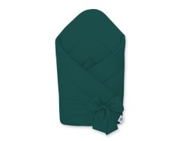 My Sweet Baby Dwustronny rożek dla niemowląt miękki bawełniany z wiązaniem - butelkowa zieleń