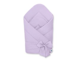 My Sweet Baby Dwustronny rożek dla niemowląt miękki bawełniany z wiązaniem - fioletowy