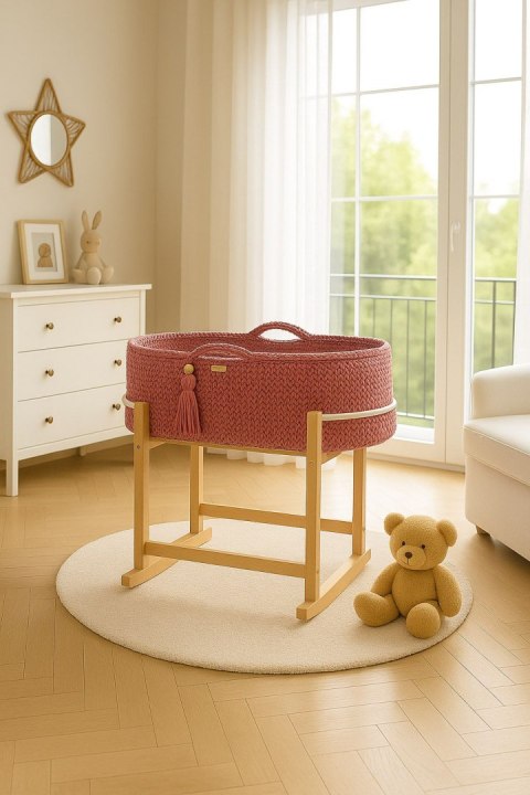 My Sweet Baby Kosz Mojżesza BOHO Handmade z kołyską - blossom