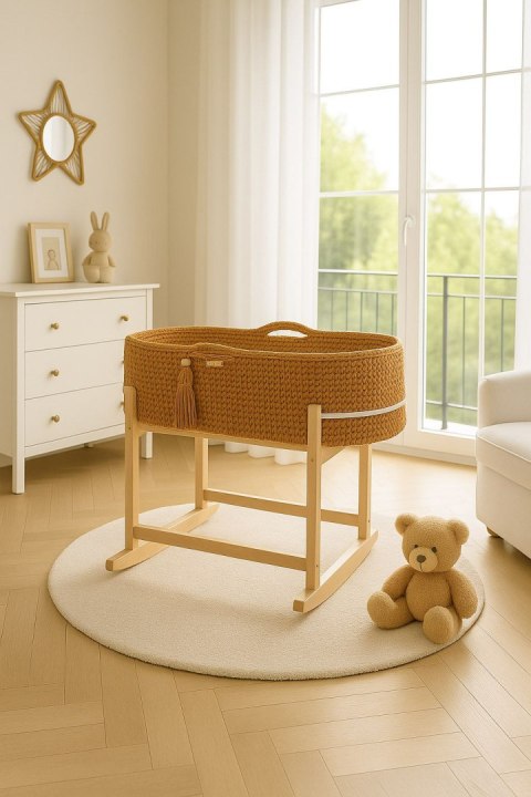 My Sweet Baby Kosz Mojżesza BOHO Handmade z kołyską - caramel