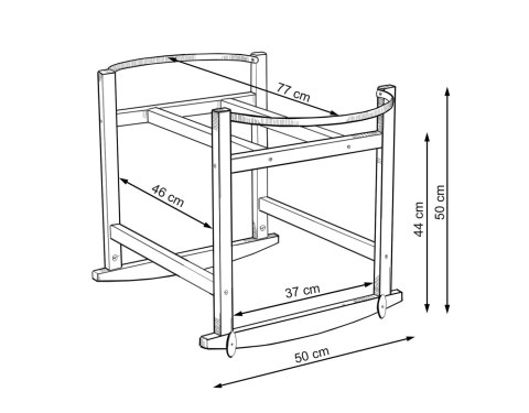 My Sweet Baby Kosz Mojżesza BOHO Handmade z kołyską - mocca
