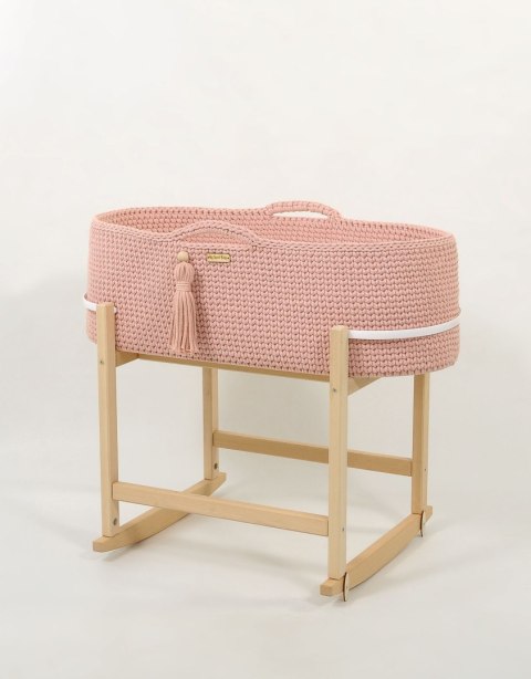 My Sweet Baby Kosz Mojżesza BOHO Handmade z kołyską - pastel pink
