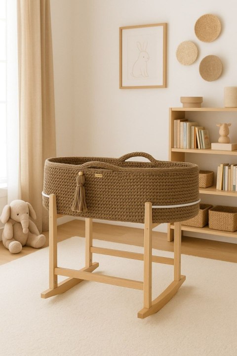My Sweet Baby Kosz Mojżesza BOHO Handmade z kołyską - sand