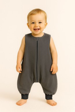 My Sweet Baby Muślinowy śpiworek dla dzieci z nogawkami XL 2-4 lata letni TOG 1.0 - antracyt