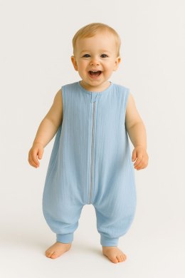 My Sweet Baby Muślinowy śpiworek dla dzieci z nogawkami XL 2-4 lata letni TOG 1.0 - blue