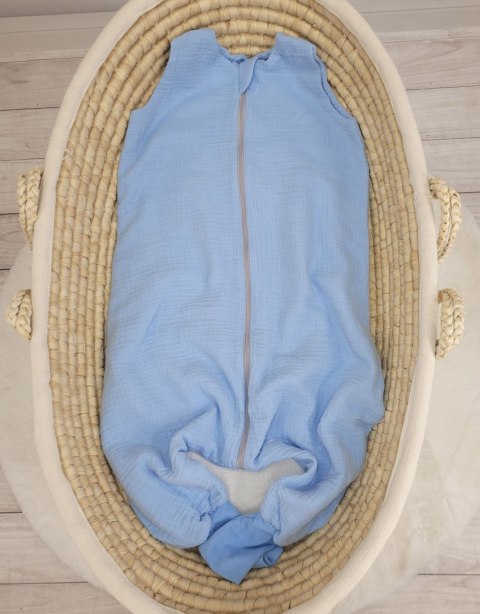 My Sweet Baby Muślinowy śpiworek dla dzieci z nogawkami XL 2-4 lata letni TOG 1.0 - blue