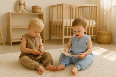 My Sweet Baby Muślinowy śpiworek dla dzieci z nogawkami XL 2-4 lata letni TOG 1.0 - blue