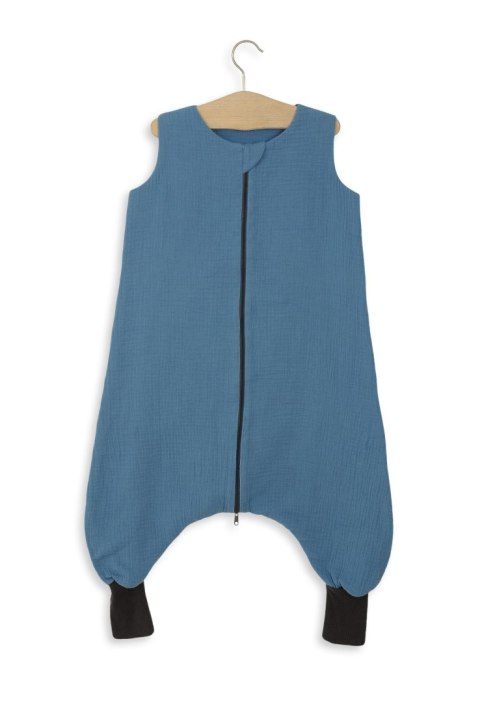 My Sweet Baby Muślinowy śpiworek dla dzieci z nogawkami XL 2-4 lata letni TOG 1.0 - brudny niebieski