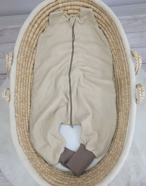 My Sweet Baby Muślinowy śpiworek dla dzieci z nogawkami XL 2-4 lata letni TOG 1.0 - cream