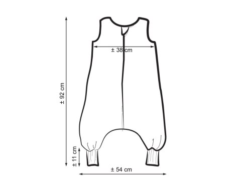 My Sweet Baby Muślinowy śpiworek dla dzieci z nogawkami XL 2-4 lata letni TOG 1.0 - cream