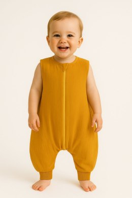 My Sweet Baby Muślinowy śpiworek dla dzieci z nogawkami XL 2-4 lata letni TOG 1.0 - musztardowy