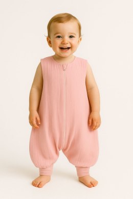 My Sweet Baby Muślinowy śpiworek dla dzieci z nogawkami XL 2-4 lata letni TOG 1.0 - pastel pink