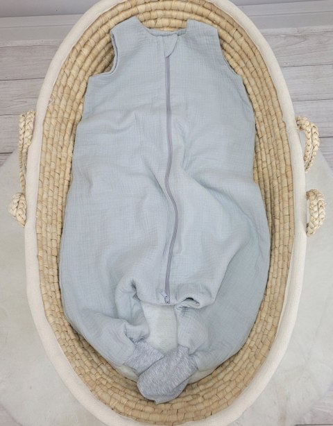 My Sweet Baby Muślinowy śpiworek dla dzieci z nogawkami XL 2-4 lata letni TOG 1.0 - szary