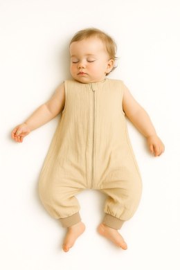 My Sweet Baby Muślinowy śpiworek dla dzieci z nogawkami L 9-24 mcy letni TOG 1.0 - cream