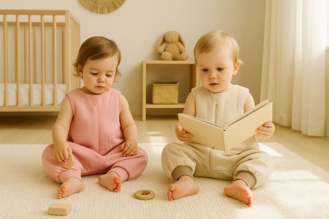 My Sweet Baby Muślinowy śpiworek dla dzieci z nogawkami L 9-24 mcy letni TOG 1.0 - cream