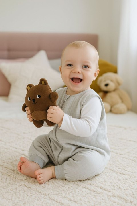 My Sweet Baby Muślinowy śpiworek dla dzieci z nogawkami L 9-24 mcy letni TOG 1.0 - szary