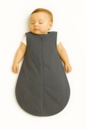 My Sweet Baby Muślinowy śpiworek dla dzieci zaokrąglony M 6-12 mcy letni TOG 1.0 - antracyt