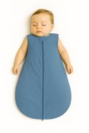 My Sweet Baby Muślinowy śpiworek dla dzieci zaokrąglony M 6-12 mcy letni TOG 1.0 - brudny niebieski