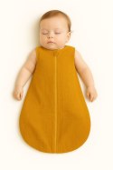My Sweet Baby Muślinowy śpiworek dla dzieci zaokrąglony M 6-12 mcy letni TOG 1.0 - musztardowy