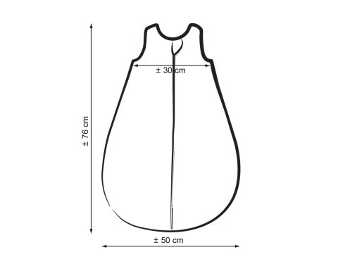 My Sweet Baby Muślinowy śpiworek dla dzieci zaokrąglony M 6-12 mcy letni TOG 1.0 - róż retro