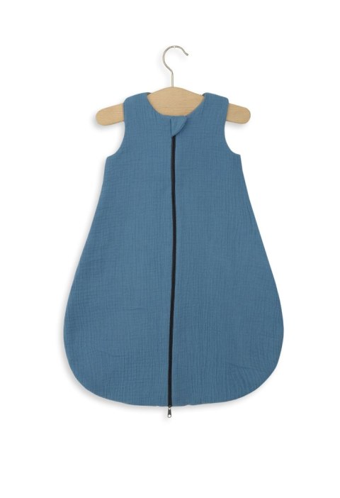 My Sweet Baby Muślinowy śpiworek dla dzieci zaokrąglony S 0-6 mcy letni TOG 1.0 - brudny niebieski