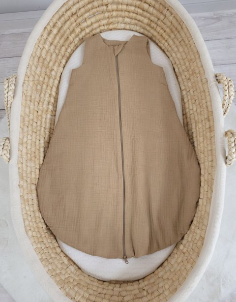 My Sweet Baby Muślinowy śpiworek dla dzieci zaokrąglony S 0-6 mcy letni TOG 1.0 - camel