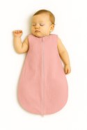 My Sweet Baby Muślinowy śpiworek dla dzieci zaokrąglony S 0-6 mcy letni TOG 1.0 - pastel pink