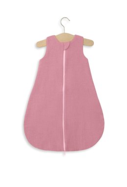 My Sweet Baby Muślinowy śpiworek dla dzieci zaokrąglony S 0-6 mcy letni TOG 1.0 - róż retro
