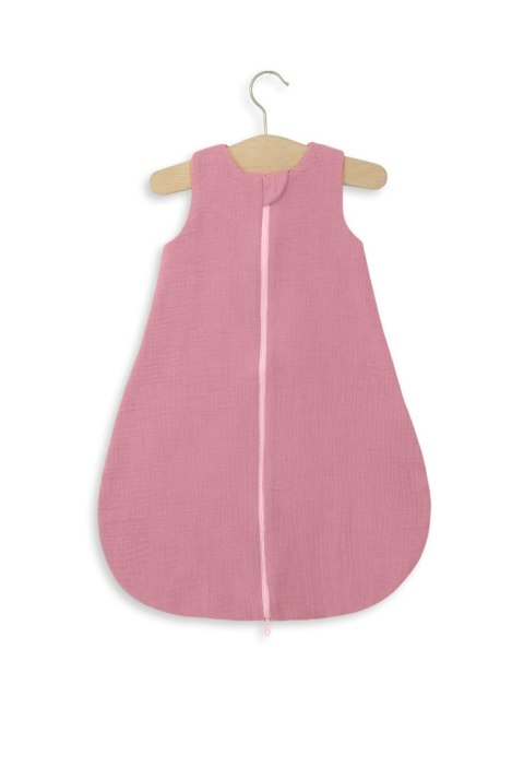 My Sweet Baby Muślinowy śpiworek dla dzieci zaokrąglony S 0-6 mcy letni TOG 1.0 - róż retro