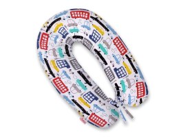 Bobono Bawełniana poszewka do poduszki ciążowej Longer - Autka kolorowe