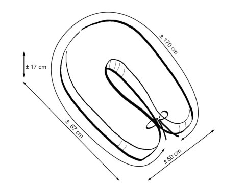 Bobono Bawełniana poszewka do poduszki ciążowej Longer - Blue birds