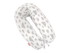 Bobono Bawełniana poszewka do poduszki ciążowej Longer - Chmurki szare