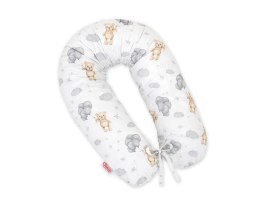 Bobono Bawełniana poszewka do poduszki ciążowej Longer - Miś z balonikami