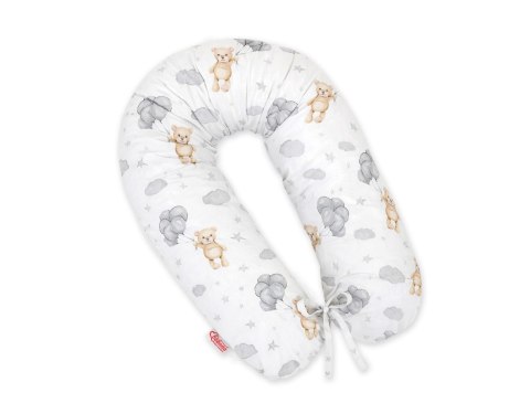 Bobono Bawełniana poszewka do poduszki ciążowej Longer - Miś z balonikami