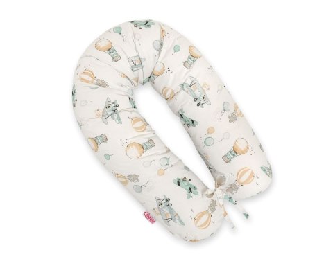 Bobono Bawełniana poszewka do poduszki ciążowej Longer - Sky adventure