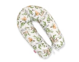 Bobono Bawełniana poszewka do poduszki ciążowej Longer - Woodland green