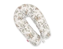 Bobono Bawełniana poszewka do poduszki ciążowej Longer - Woodland olive