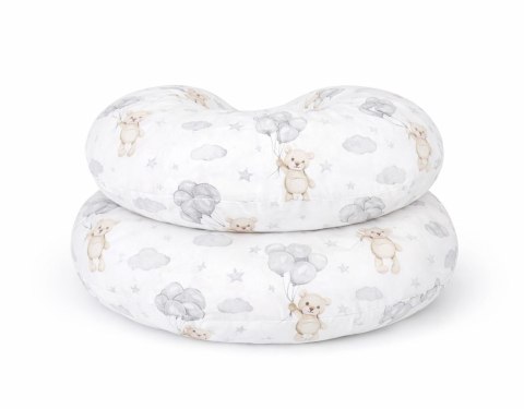 Bobono Poduszka ciążowa typu C dla kobiet w ciąży do spania karmienia + zdejmowana poszewka - Miś