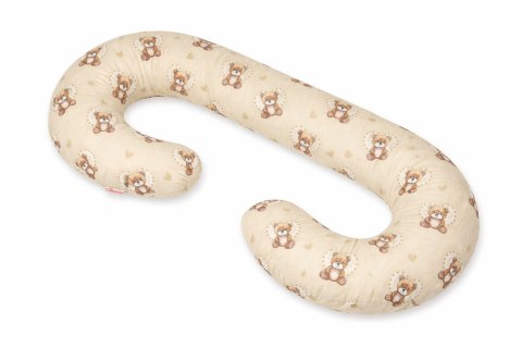 Bobono Poduszka ciążowa typu C dla kobiet w ciąży do spania karmienia + zdejmowana poszewka - Misiove love