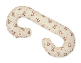 Bobono Poduszka ciążowa typu C dla kobiet w ciąży do spania karmienia + zdejmowana poszewka - Misiove love