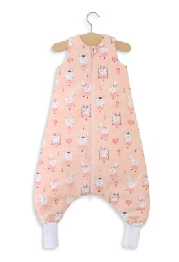 Bobono Śpiworek dla dzieci z nogawkami bawełniany ocieplany L 9-24 mcy TOG 2.5 - króliczki baletnice