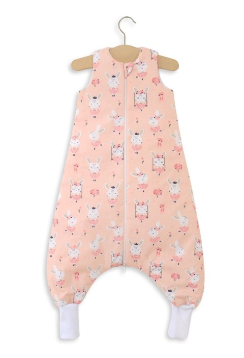 Bobono Śpiworek dla dzieci z nogawkami bawełniany ocieplany L 9-24 mcy TOG 2.5 - króliczki baletnice
