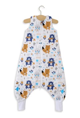 Bobono Śpiworek dla dzieci z nogawkami bawełniany ocieplany L 9-24 mcy TOG 2.5 - misie granatowe